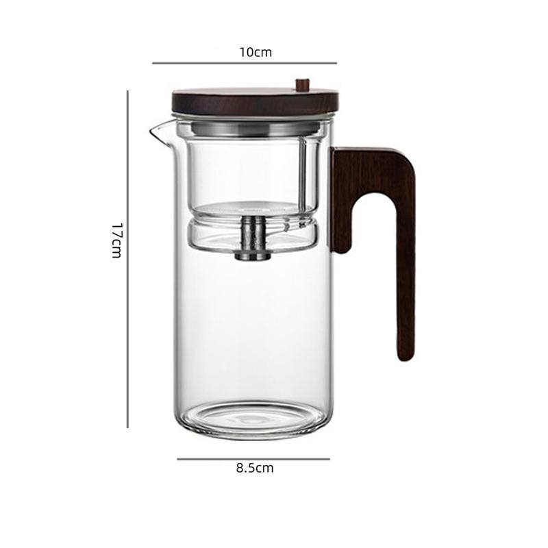 High-grade Home Tea Pot One Click Tea Water Separation Stainless Steel Tea Strainer Glass Teapot Filter Kettle For Office