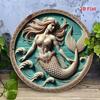 Metal Mermaid Wall Art Sea Waves Tail Decor for Home Bar Cafe Gift
