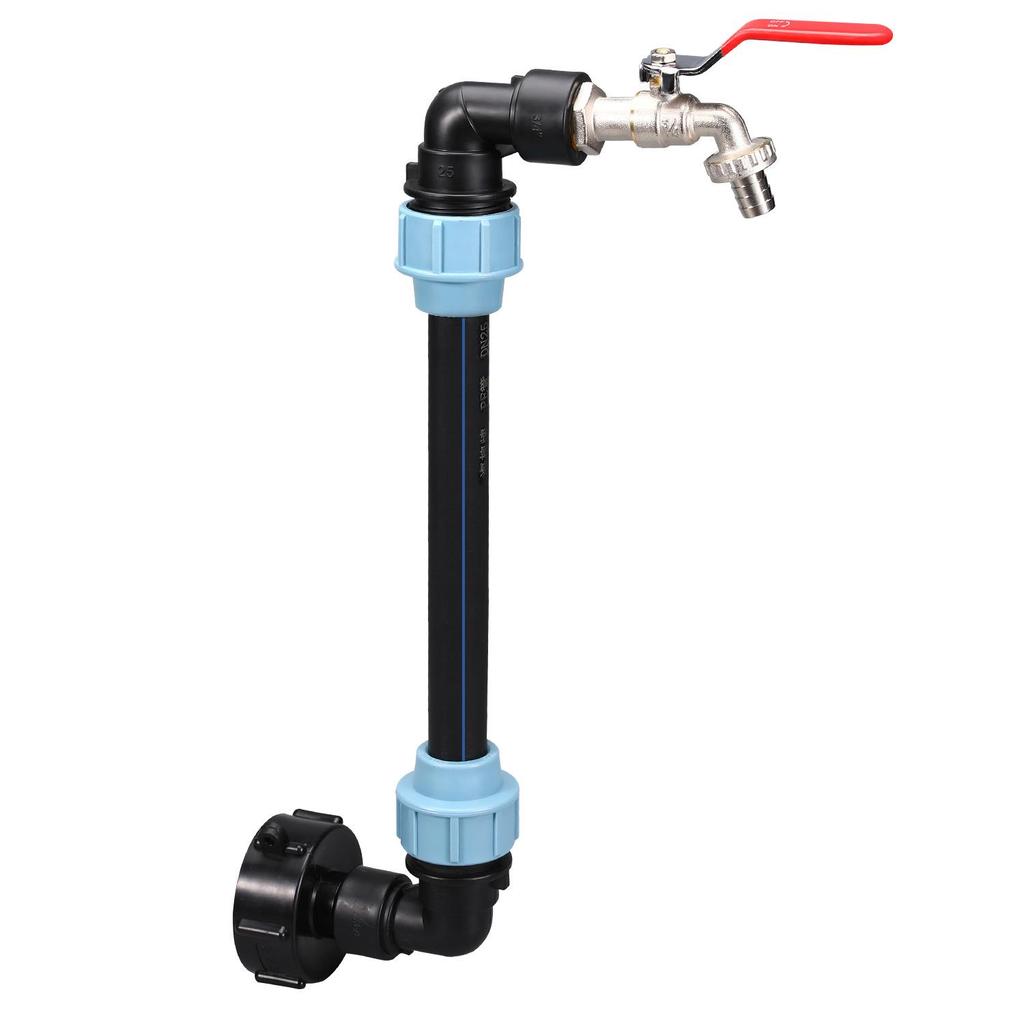 Cross-border IBC Ton Barrel Connector & Accessories: Heightened Elbow & PE Pipe for Garden Use