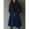 Chaqueta de Gamuza para Mujer Estilo Europeo-Americano: Elegante, Cómodo, Ceñidor de Cintura, Abrigo Occidental Casual.