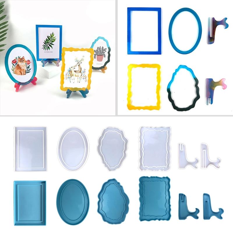 DIY Retro Picture Frame Resin Mold Relief Photo Frame Silicone Mold Epoxy Resin Casting Molds for Home Decorations