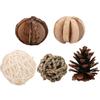 Small Pet Natural Wooden Handmade Ball Set Hamster Rat Mice Toy Accessories