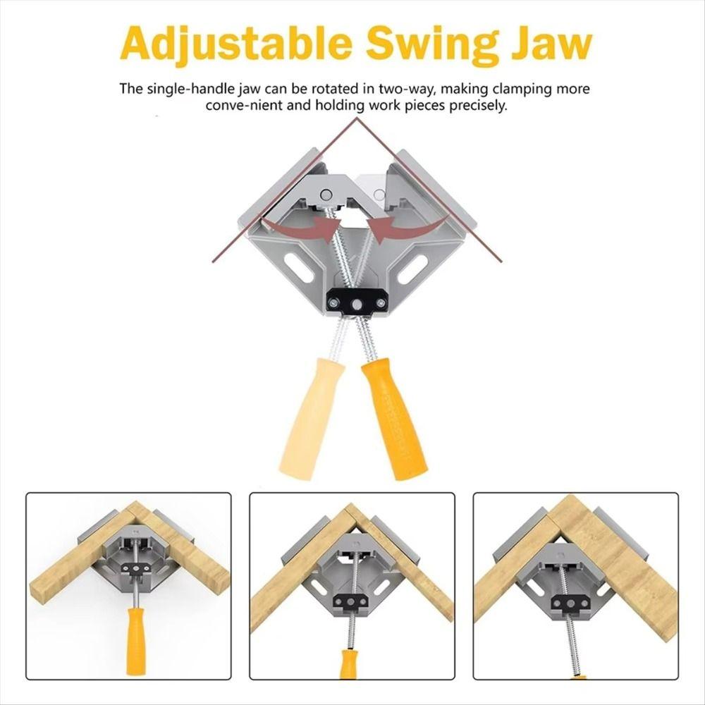 Sturdy Design Right Angle Clamp Adjustable Swing Jaws 90 Degree Angle Clamp  Welding Drawers