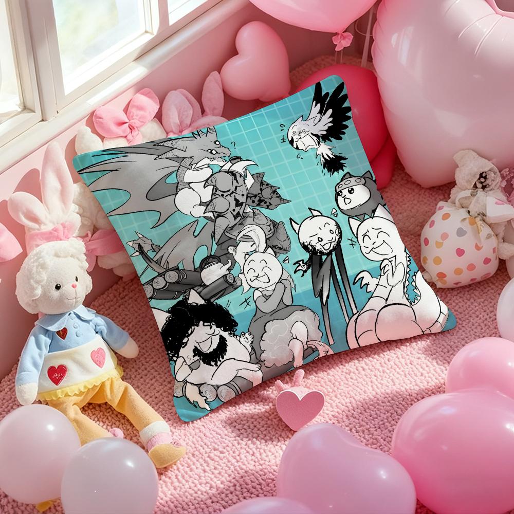 The Battle Cats Game Cushion Cover Pattern Printed Pillowcase for Living Room Sofa Cushion Cover & Bedroom Decor
