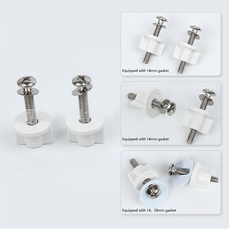2 Sets Universal Toilet Seat Hinges Screws Bolt Nut Fixing Repair Hinges Hole Fittings Tool Toilet Cover Bathroom Accessories