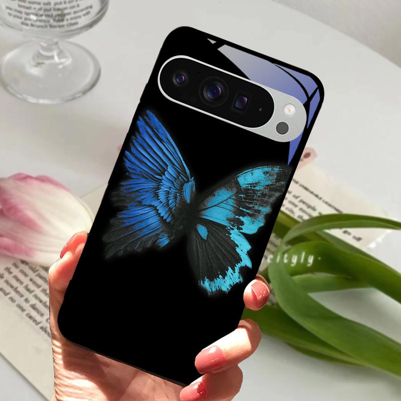 For Google Pixel 9 Pro XL Case Pixel9 Cute Animal Tempered Glass Phone Cover For GOOGLE PIXEL 9A Glass Protective Fundas Cases