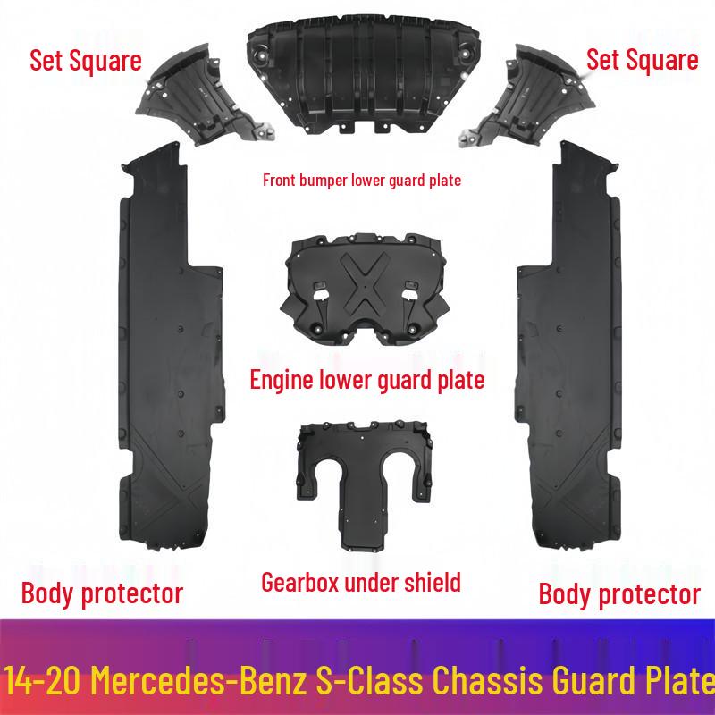 Mercedes-Benz S-Class W222 Underbody Shield for S320/S350/S400/S450/S500L - Front Bumper Chassis Protection