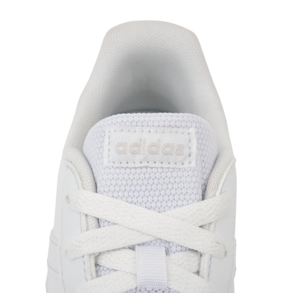 adidas Grand Court Schnürer K Weiß Grau Kinder Sneaker Wolkenweiß Grau-Eins FZ6158