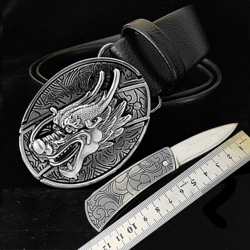 Personalized Non-mainstream Belt, Self-defense Knife Multi-functional Belt