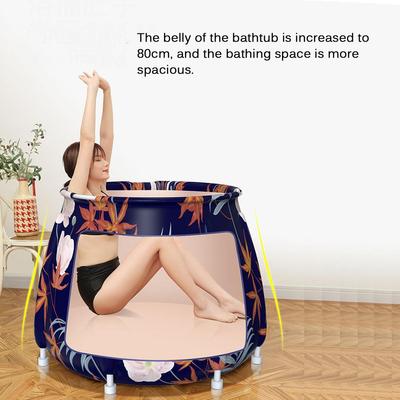 Banheira portátil para adultos 27" x 25 Banheira autônoma dobrável Banheira de imersão ecológica com espuma de isolamento térmico Banheiro familiar