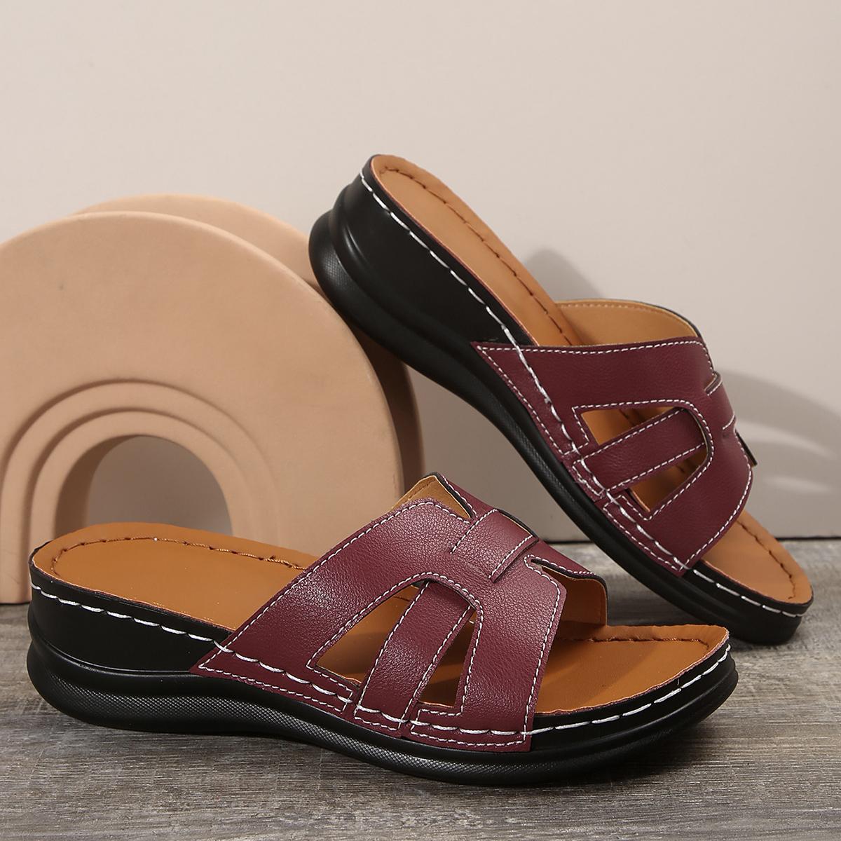 

Женские модные женские тапочки на танкетке с толстой подошвой, летние легкие нескользящие повседневные удобные пляжные тапочки на уличной платформе 43