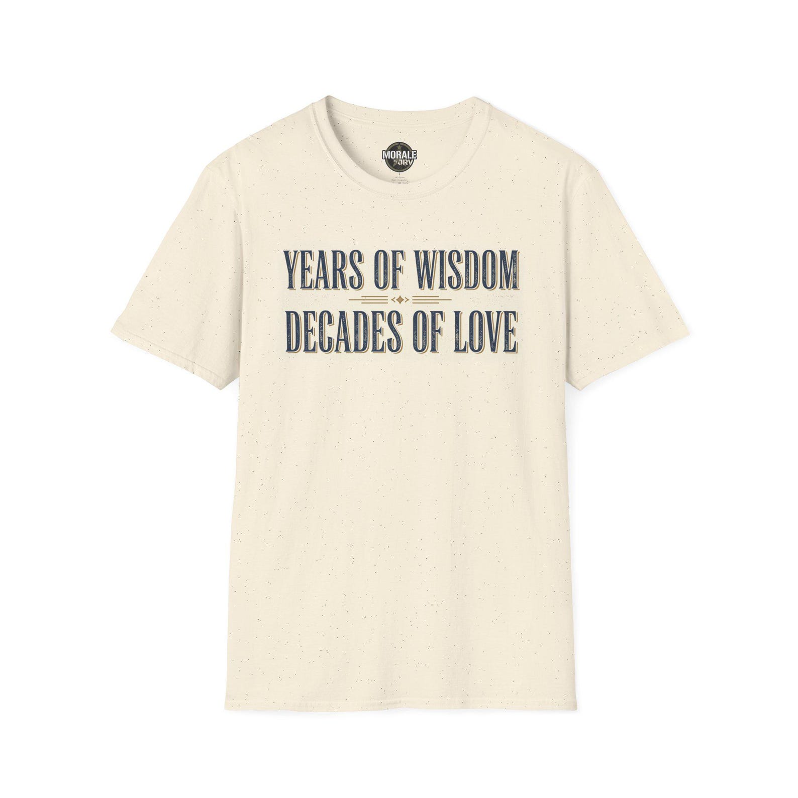 Years of Wisdom Decades of Love T-Shirt | Father s Day Anniversary Quote Tee XL