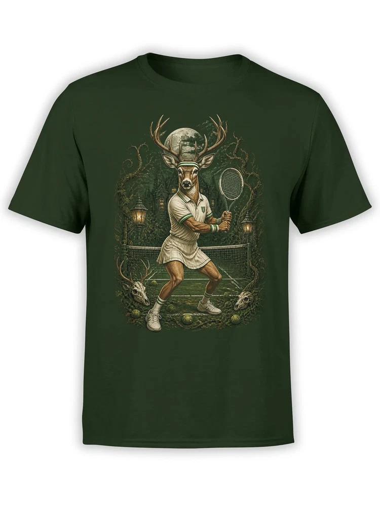 Midnight Stag Tennis Tshirt Unisex S
