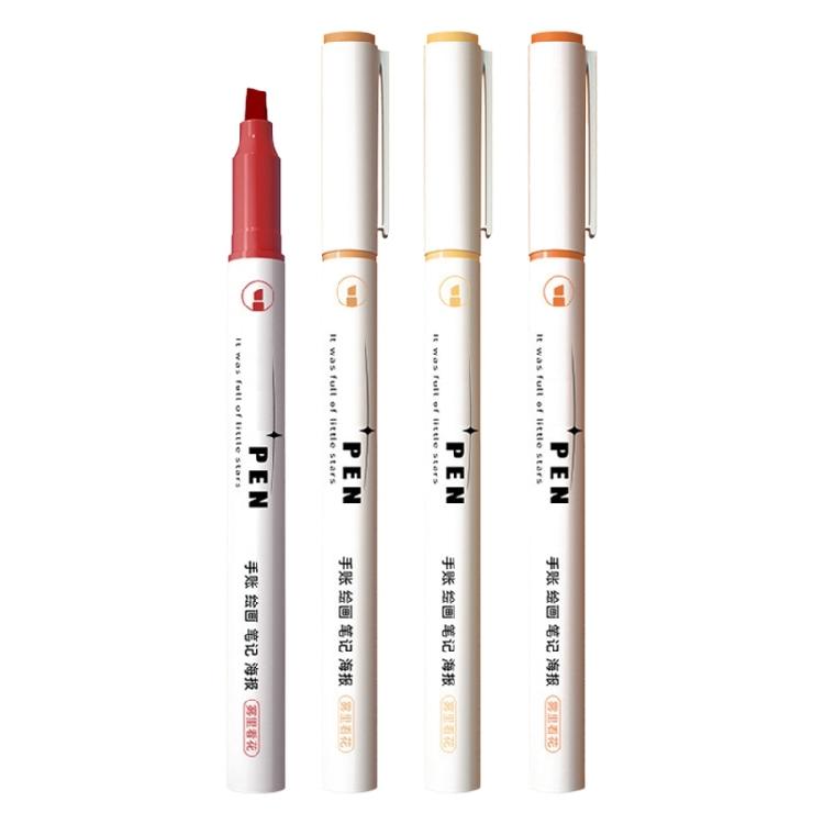 

4 Pcs Chisel Tip Highlighter Pen Highlighter Markers Graffiti Markers Highlighters Set School Supplies