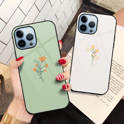 Květinové pouzdro na telefon Flowers pro Iphone 14 13 11 12 Pro Max Mini Xs Xr X 7 8 6s Plus Se 2022 Kryty zadní skořepiny z tvrzeného skla