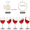 26Pcs DIY Wine Glass Markers Letters Pendant Wine Labeling Wine Glass Charm Rings Metal Wine Glass Hoops Jewelry Accessories