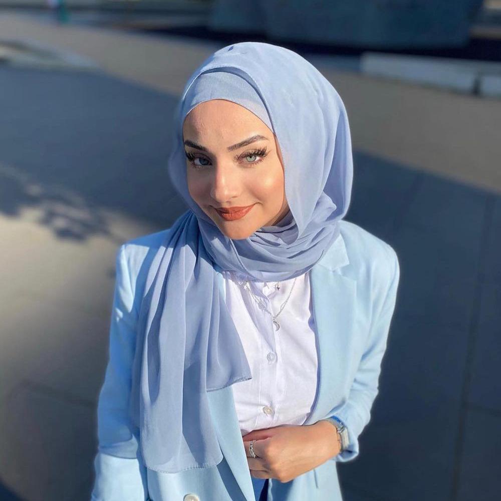 Fashion Beautiful Hijab Scarf Hijab Fashion Arabic Scarfs Plain Chiffon Hijab Scarf