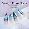 Long Pointed False Nails - European & American Hot Girl Style Wearable Nail Art Patches