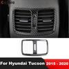 Car Armrest Box Rear Air Outlet Vent Cover Trim For Hyundai Tucson 2016 2017 2018   Carbon Fiber Interior Accessories