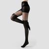BOW Floral Print Lace Stockings Spandex Elastic Knee High Socks Maillard Colors Pantyhose for Fashion Women Outfits