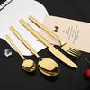 4Pcs Silver Stainless Steel Dinner Cutlery Set Knife Fork Spoon Dinnerware Mirror Tableware Set Wedding Birthday Silverware