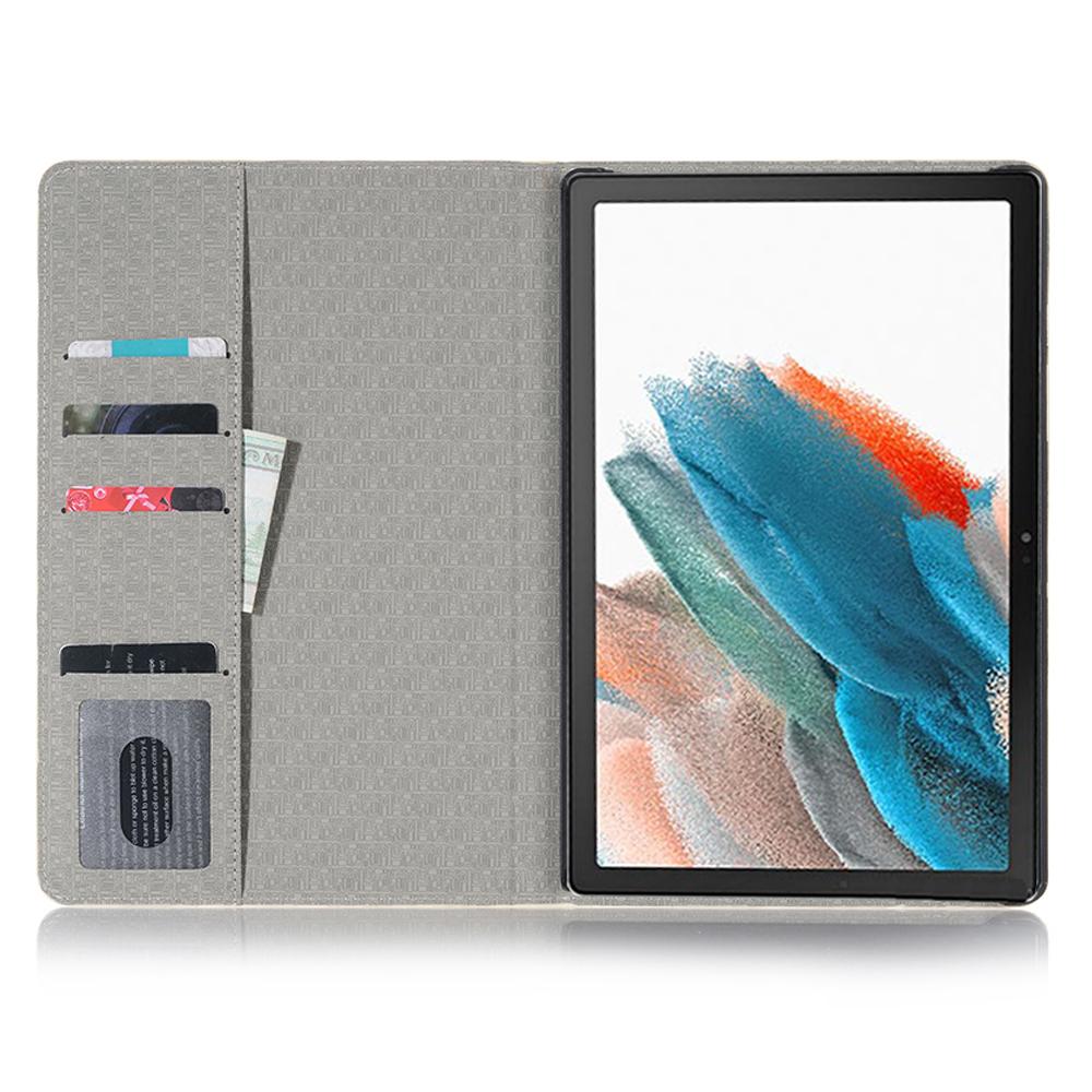 

For Samsung Galaxy Tab A8 10.5 (2021)/(2022) Anti-drop Cartoon Pattern Embossment Wallet Stand Design Auto Wake/Sleep Leather Tablet Cover Case Pink Rabbit