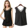 Stylish Sleeveless Sheer Chiffon V-neck Vest Streetwear Fashion Top Comfortable Cool