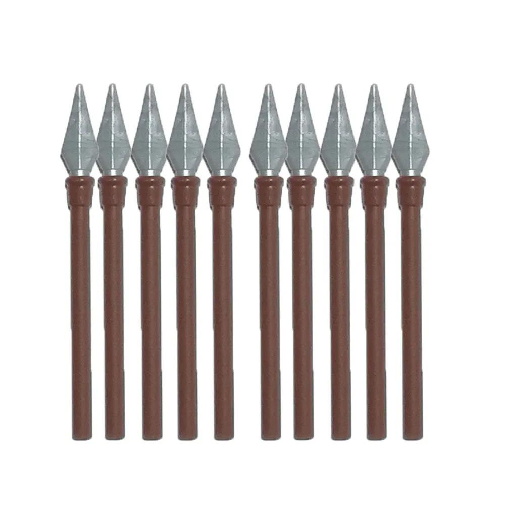 MOC Building Blocks Medieval Military Solider Figures Knights Weapons Accessories Helmet Sword Spear Bow Axe Mini Bricks Toys