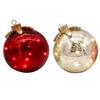 2Pcs Christmas Ball Ornament with LED Light Shatterproof Battery Powered Ball Desktop Decoration Xmas Party Home Mantel Table Centerpiece Decor