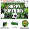 Soccer Party Decorations, 158PCS Soccer Birthday Balloon Garland Arch Kit with Large Happy Birthday Backdrop Banner for Soccer Birthday Party