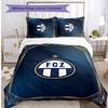 Set Lenzuola Stampato FC Zürich 3 Pezzi Copripiumino Traspirante con Federe Biancheria da Letto Decorativa per Camera da Letto Casa