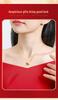 Gold-Plated Zodiac Necklace: 2026 Year of the Horse Red Pendant Clavicle Chain