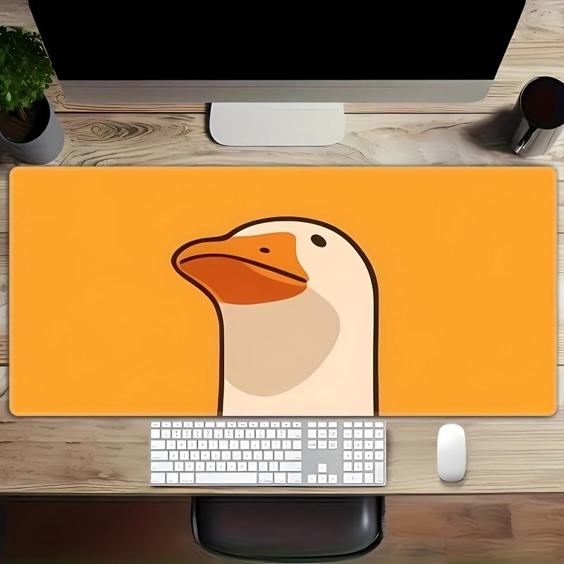 PC Duck Pattern Large Gaming Yellow Rubber Mouse Pad Keyboard Laptop Office Nonslip Desk Mat Large Decorative Mat 400X800X2MM