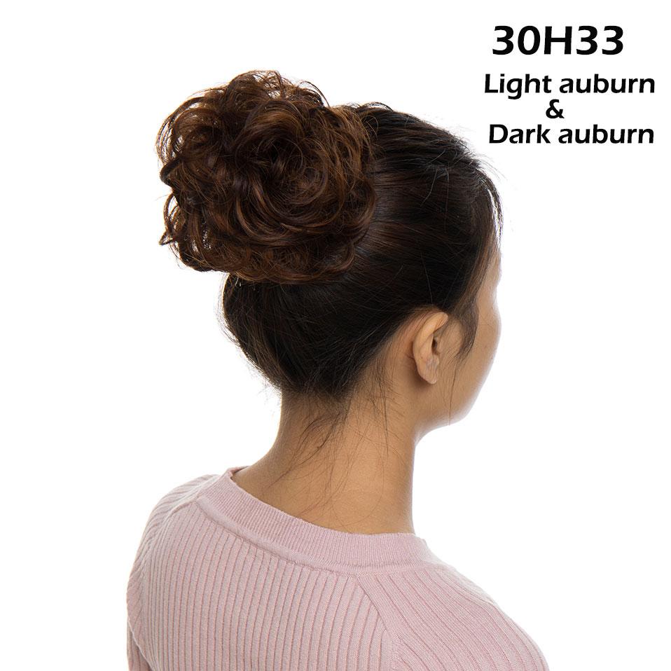 S-noilite Synthetic Elastic Band With Hair Curly Chignon Hair Women Drawstring Ponytail Hairpieces Black Brown Blonde Hairpiece