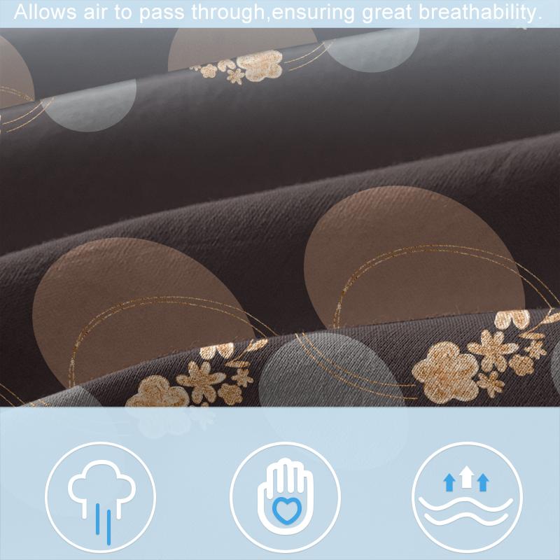 1 Simple Modern Circular Geometry Printed Matte Fitted Sheet, Bedroom Printed Bed Cover,Bedding(Excluding Pillowcases)