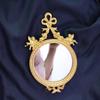 Vintage Baroque Wall-Mounted Mirror for Bedroom Artistic Elegant Home Decoration Environmentally Gold Large Stand Desktop Mirror