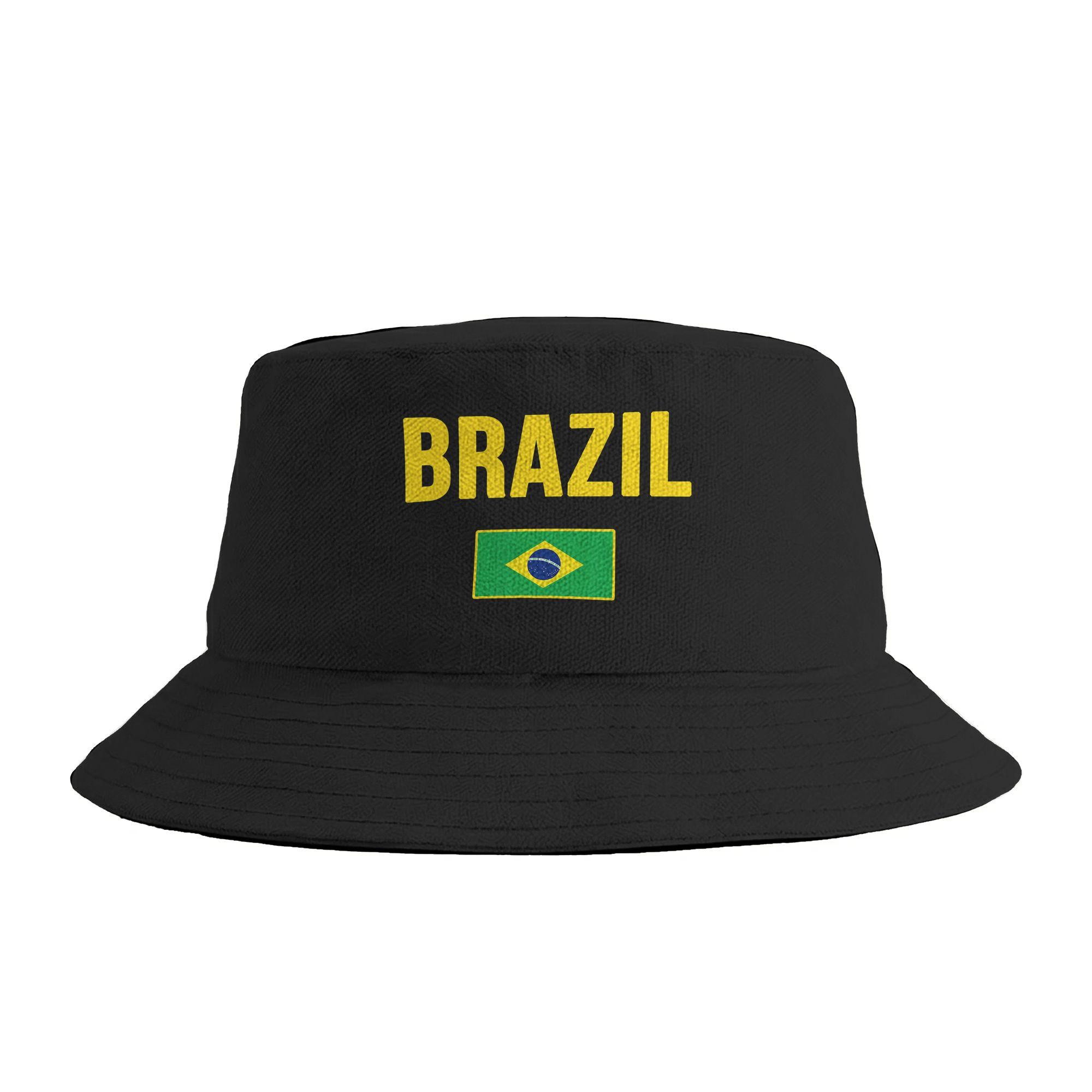Бразилия Бразильский Флаг Brasil Графическая Панама Стритвир Рыбак Унисекс Кепки Складная Пляжная Дорожная Кепка-Козырек Для Унисекса Ретро Кепка One Size