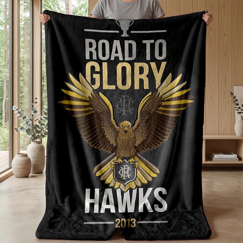 Hawthorn Hawks 2 Theme blanket Soft Flannel Blanket Plush Throw Blanket Cozy Sofa Bed Blanket for Home Decor
