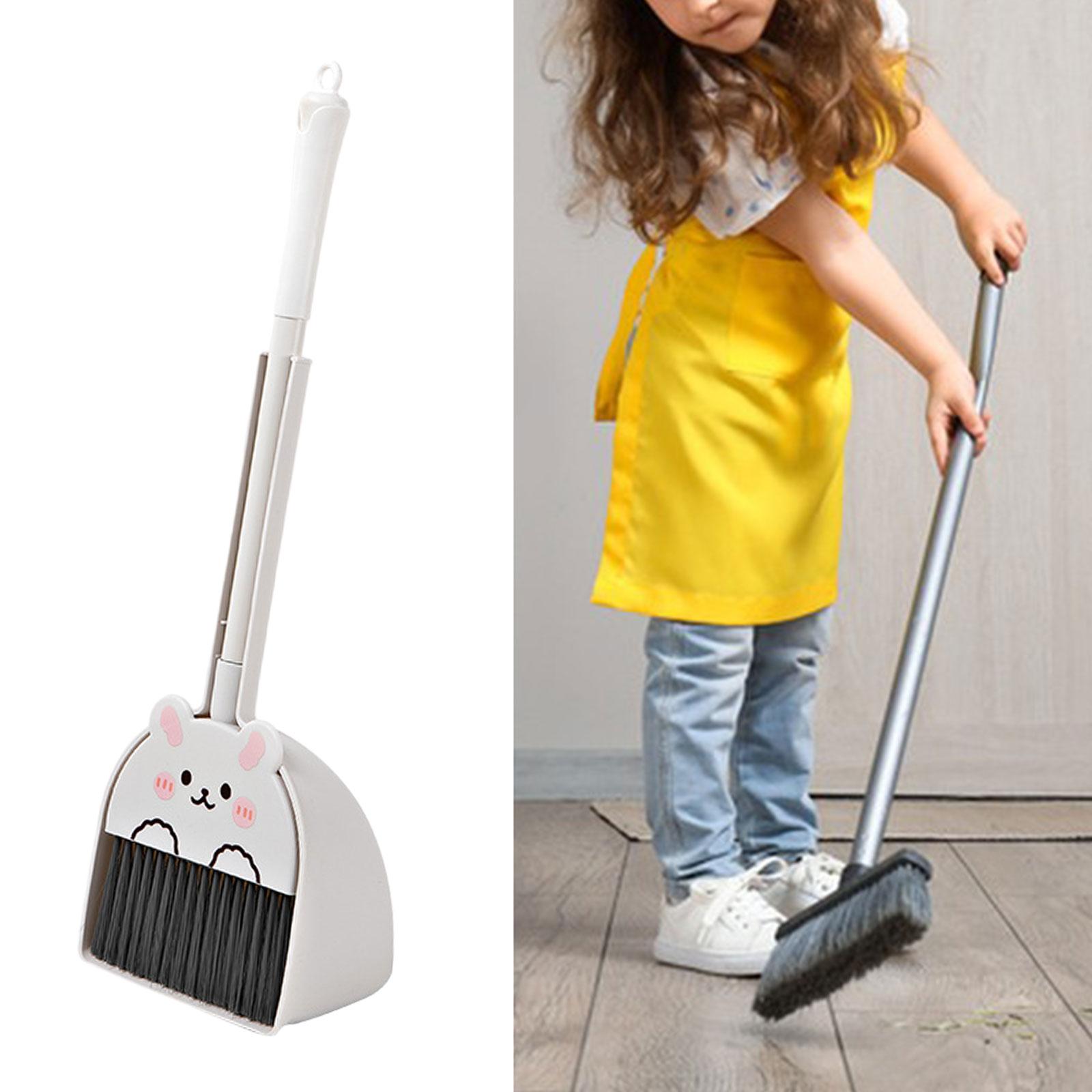 

Household Mini Kids Broom and Dustpan Set Housekeeping Play Set Children Sweeping House Cleaning Toy Set for Girls Kids Boys