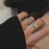 Cool Metal Spice Girl Niche Design Sense Zircon Ring Women'S Fashion Personality Index Finger Cold Wind Ring