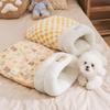 Warm Pet Cozy Cave Thickened Pet Pocket Quilt Bed Pet House Cat Sleeping Bag  Travel