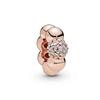 Plated Rose Gold Sparkling Pink Air Balloon & Levelled Heart Charm Bead Fit Original Sier Bracelet DIY Jewelry