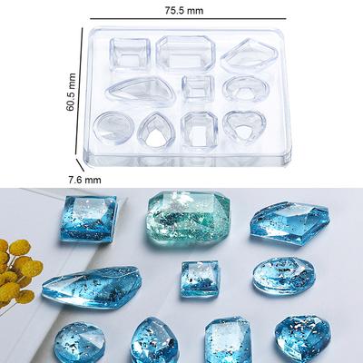 Epoxy Resin 3D Silicone Mold for Irregular Mini Facet Gemstone DIY Crafts Jewelry Pendant Ornament Making Mould