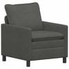 Sofa Set 2 pcs Dark Grey Fabric