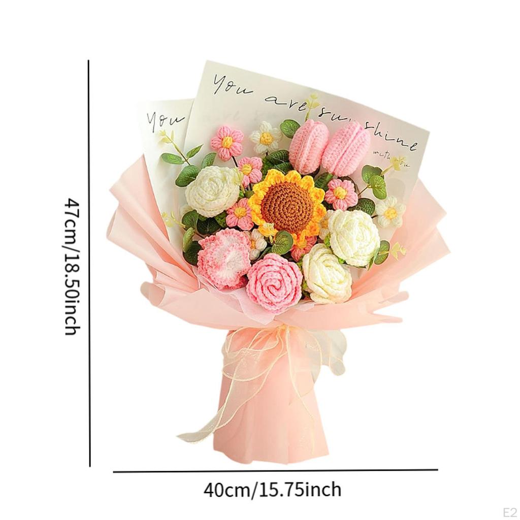 Artificial Crochet Flower Bouquet as a Decorative Piece for Home and Events Gift Idea