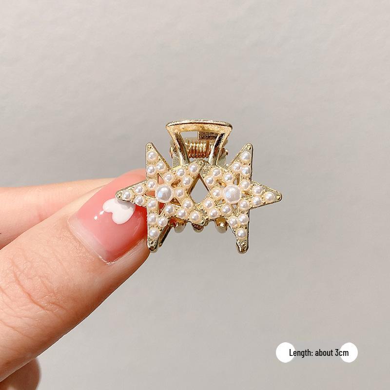 Women's Half-Tied Pearl Hairpin - 2024 New Side Clip for Back of Head