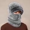 Hat Men's New Winter Thickened Ear Protector Warm Pullover Hat Riding Cold Neck Protector Two-piece Set EN