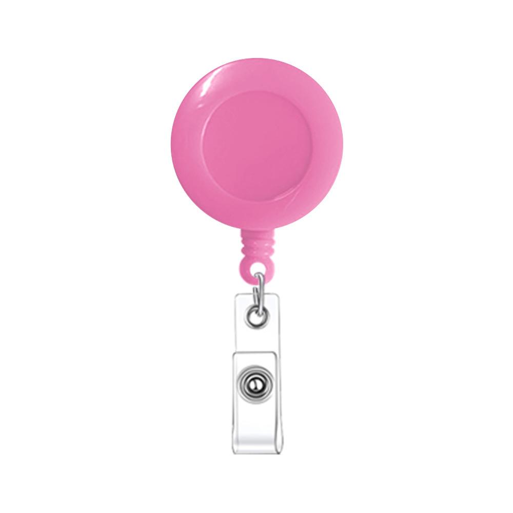 1pc Plastic Retractable Badge Reels Student ID Bus Cards Holder Clips School Supplies Nurse Doctor Easy-to-pull Buckle Clips