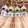 Cartoon Colorful Astronaut Keychain Pendant Ins Couple Car Schoolbag Pendant Doll Silicone Pendant