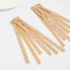 Korean Style Tassel Long  Earring Shiny Gold Chain Drop Earrings Exquisite Sequin Earrings  Girls